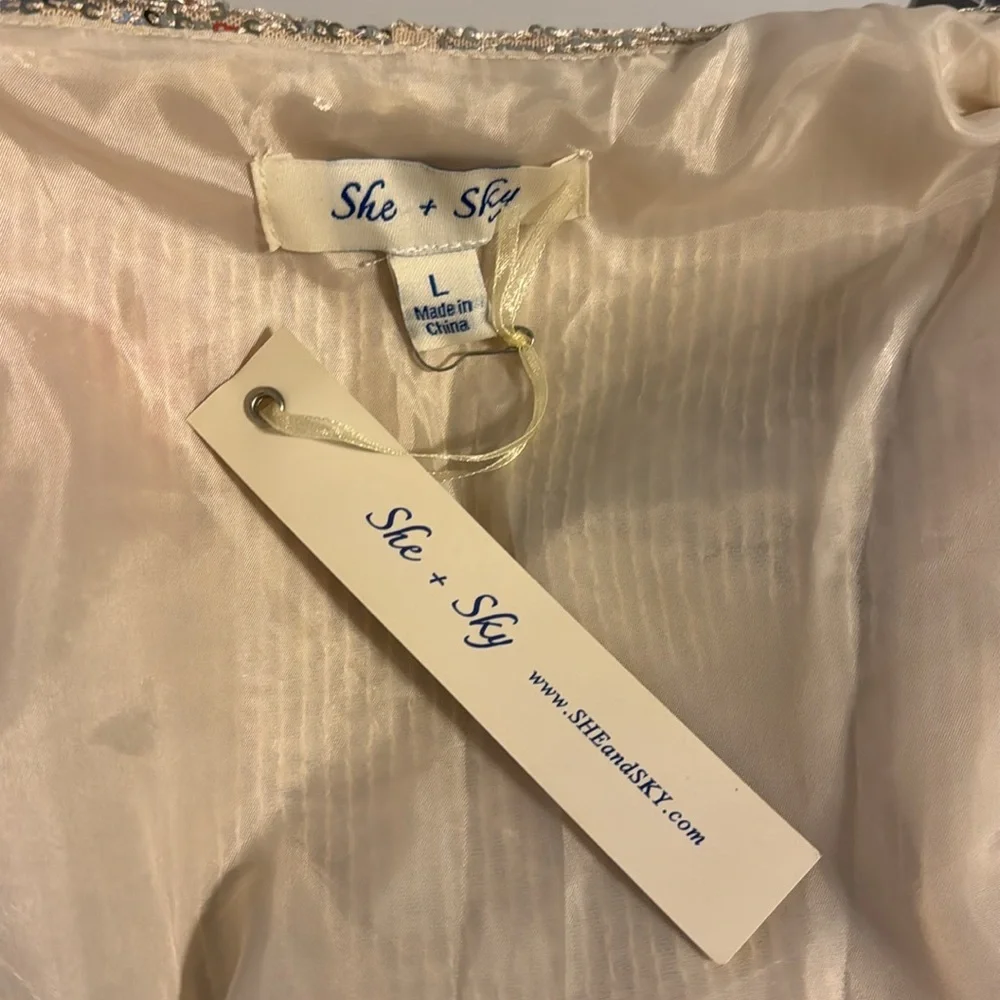 Sequin crossover romper / dress NWT - Picture 6 of 7